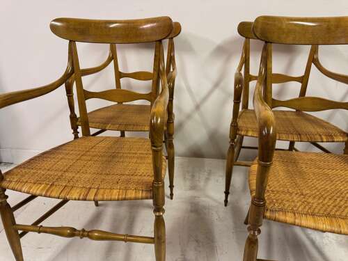 Set of Six Chiavari Companino Armchairs by Fratelli Levaggi 1920