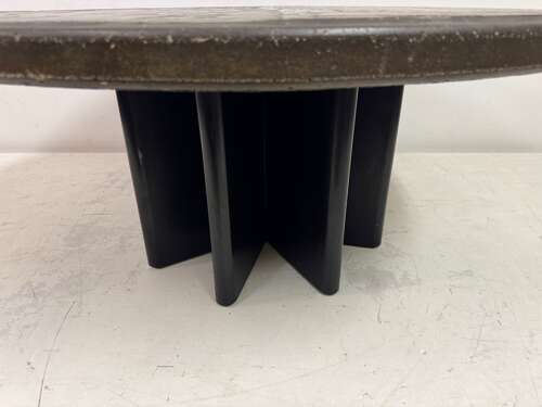 Brutalist Slate and Stone Coffee Table in the Style of Paul Kingma, 1970s