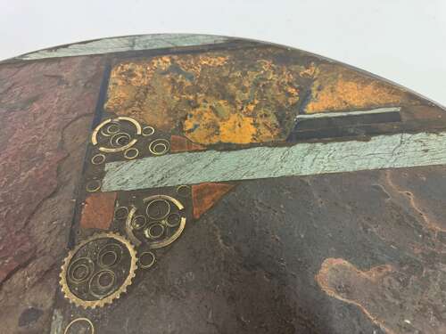 Brutalist Slate and Stone Coffee Table in the Style of Paul Kingma, 1970s