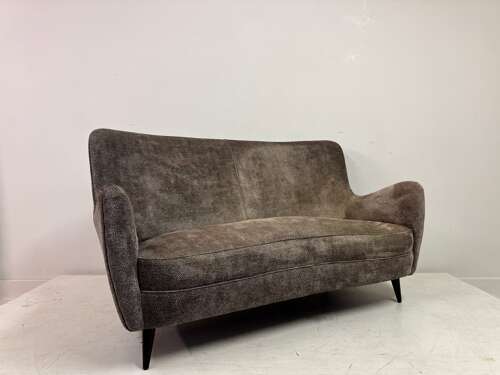 1950s Italian Curved Sofa