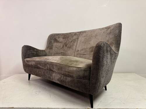 1950s Italian Curved Sofa