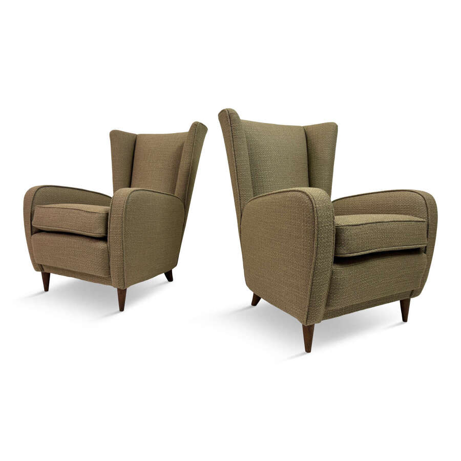 Pair of Paolo Buffa Armchairs, Italy, 1950s