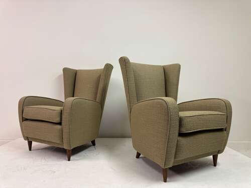 Pair of Paolo Buffa Armchairs, Italy, 1950s