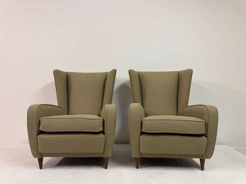 Pair of Paolo Buffa Armchairs, Italy, 1950s
