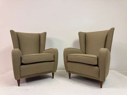 Pair of Paolo Buffa Armchairs, Italy, 1950s