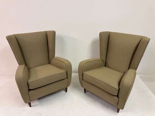 Pair of Paolo Buffa Armchairs, Italy, 1950s