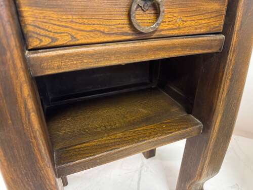 Pair of Oak Bedside Tables in the Style of Olavi Hänninen, Continental, 20th Century