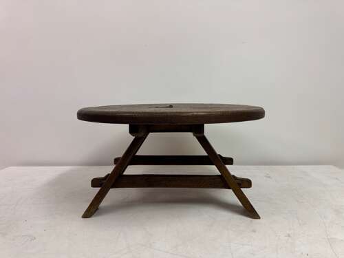 Brutalist Oak Coffee Table with Hidden Storage, Low Countries, 1960s