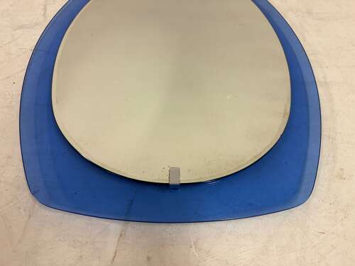 Blue Glass Mirror, Italy 1970s