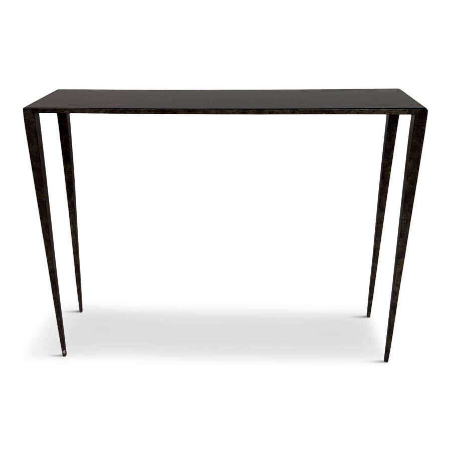 Forged Steel Console Table in the Style of Jean Michel Frank