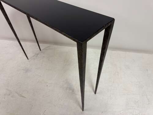 Forged Steel Console Table in the Style of Jean Michel Frank