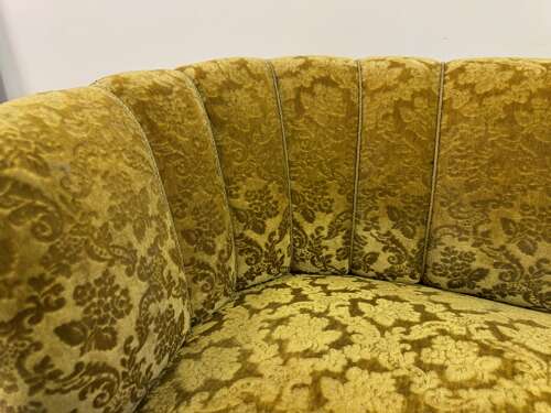 1930s Danish Curved Banana Sofa