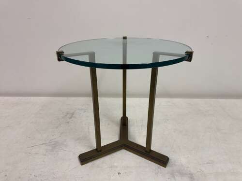Bronze and Glass Side Table by Peter Ghyczy