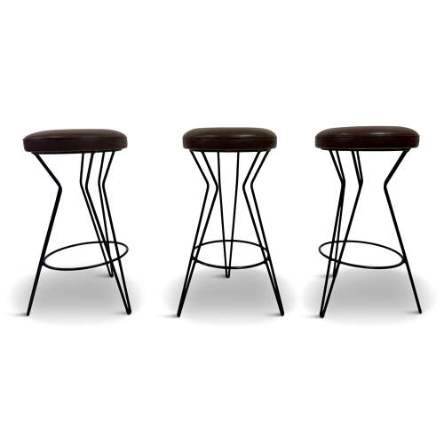 Set of Three Mid Century Bar Stools