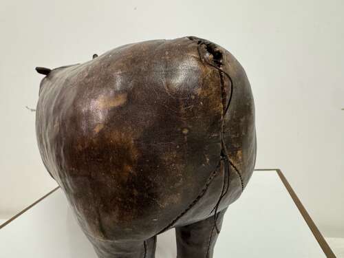 Vintage Leather Hippo by Dimitri Omersa for Liberty and Abercrombie and Fitch