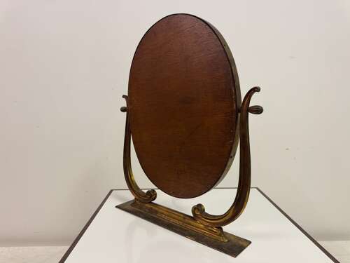 Mid Century 1950s Italian Brass Vanity or Dressing Table Mirror