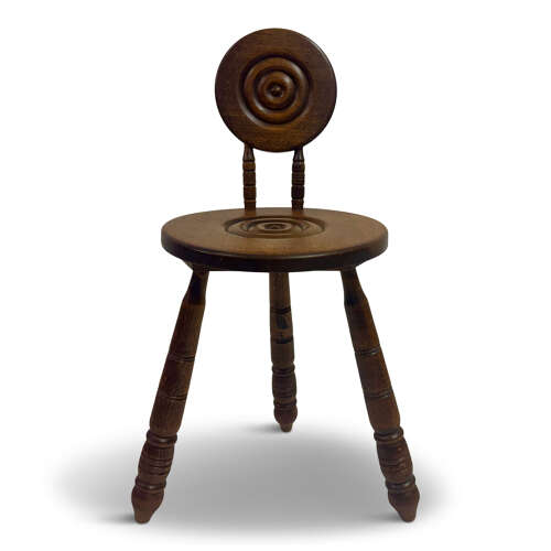 French Carved Oak Chair in the Style of Charles Dudouyt