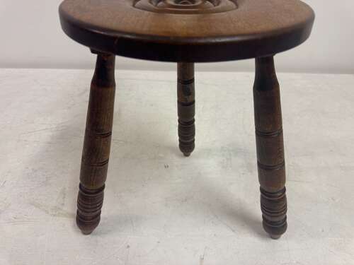 French Carved Oak Chair in the Style of Charles Dudouyt