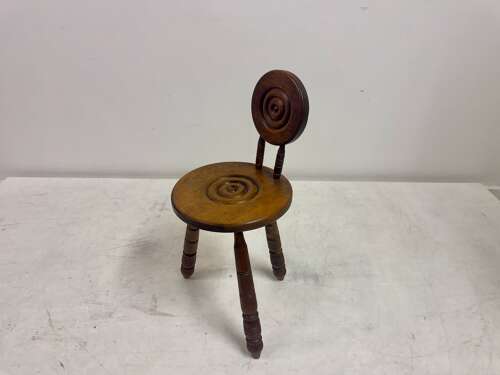 French Carved Oak Chair in the Style of Charles Dudouyt