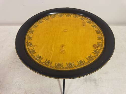 1970s Folding Metal Table in the Style of Christian Dior