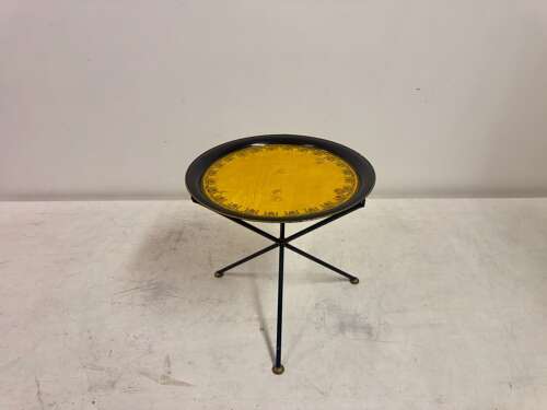 1970s Folding Metal Table in the Style of Christian Dior