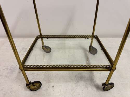 1960s French Brass Drinks Trolley or Bar Cart