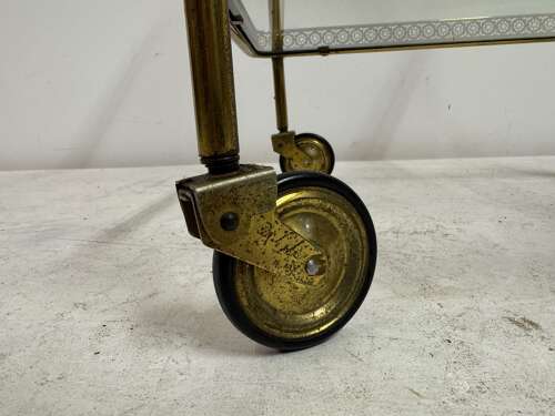 1960s French Brass Drinks Trolley or Bar Cart