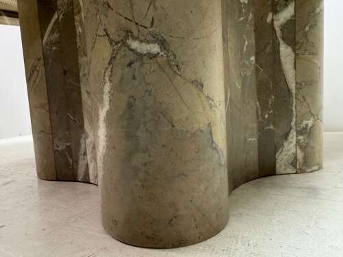 1970s Italian Biomorphic Square Marble Table