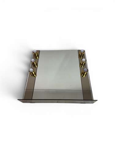 1970s Italian Hollywood Dressing Room Vanity Mirror with Lights by ISA