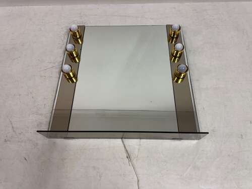 1970s Italian Hollywood Dressing Room Vanity Mirror with Lights by ISA