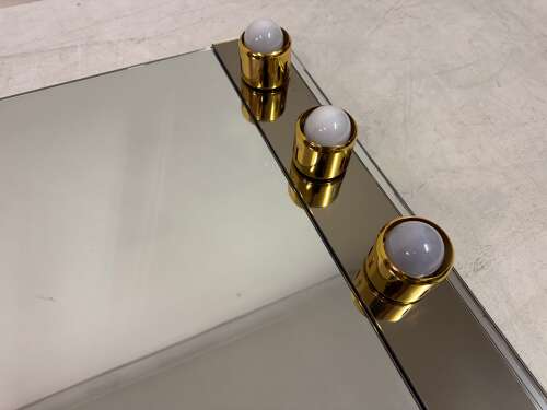 1970s Italian Hollywood Dressing Room Vanity Mirror with Lights by ISA