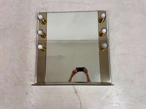 1970s Italian Hollywood Dressing Room Vanity Mirror with Lights by ISA