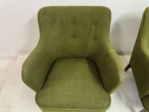 Pair of Model 1748 Armchairs by Peter Hvidt for Fritz Hansen, Denmark, circa 1950s