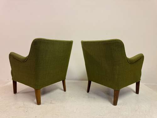 Pair of Model 1748 Armchairs by Peter Hvidt for Fritz Hansen, Denmark, circa 1950s