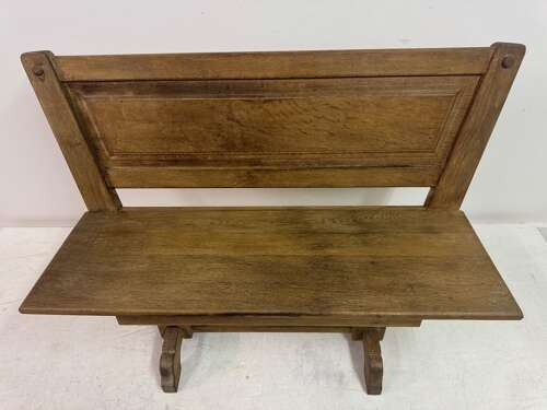 1960s Solid Oak Bench by De Puydt, Belgium