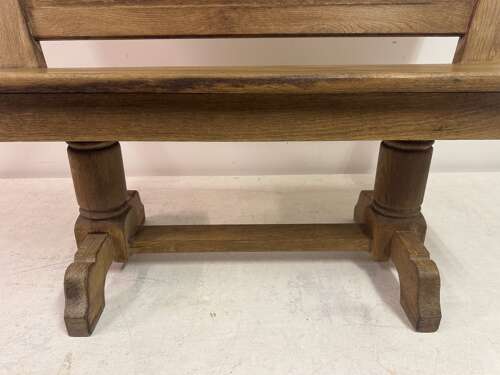 1960s Solid Oak Bench by De Puydt, Belgium