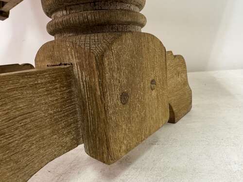 1960s Solid Oak Bench by De Puydt, Belgium