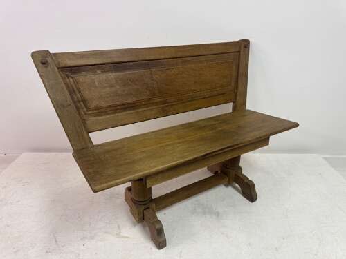 1960s Solid Oak Bench by De Puydt, Belgium