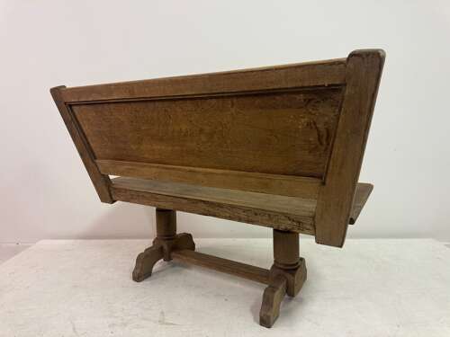 1960s Solid Oak Bench by De Puydt, Belgium