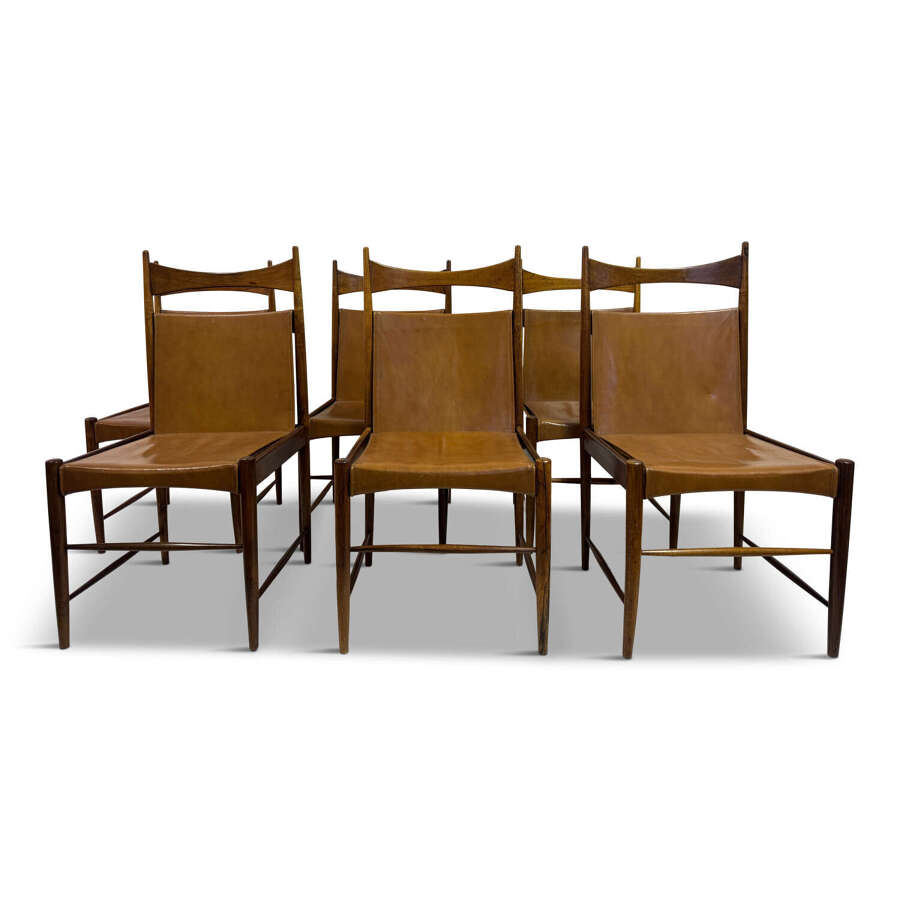 Set of Six 1950s Cantu Dining Chairs by Sergio Rodrigues