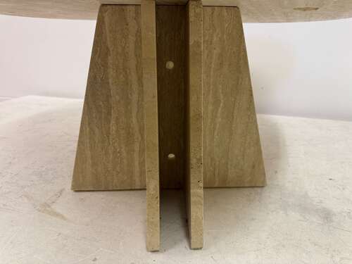 1980s Italian Pear Shaped Travertine Coffee Table