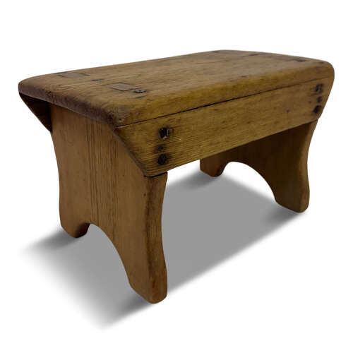 Small Primitive and Rustic Pine Stool
