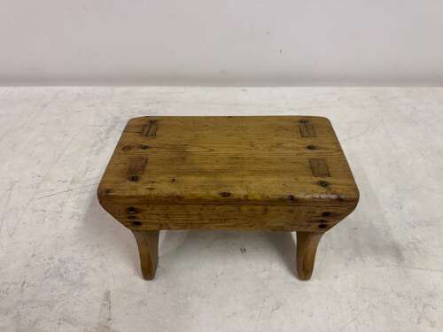 Small Primitive and Rustic Pine Stool
