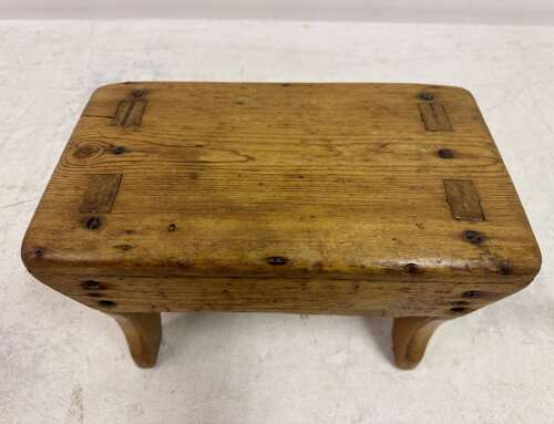 Small Primitive and Rustic Pine Stool