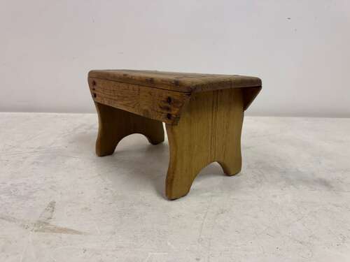 Small Primitive and Rustic Pine Stool