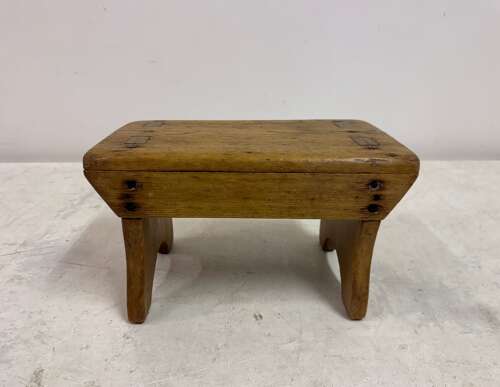Small Primitive and Rustic Pine Stool